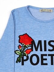 Palaidinė mergaitėms su rožių lopais 152 cm kaina ir informacija | Marškinėliai mergaitėms | pigu.lt