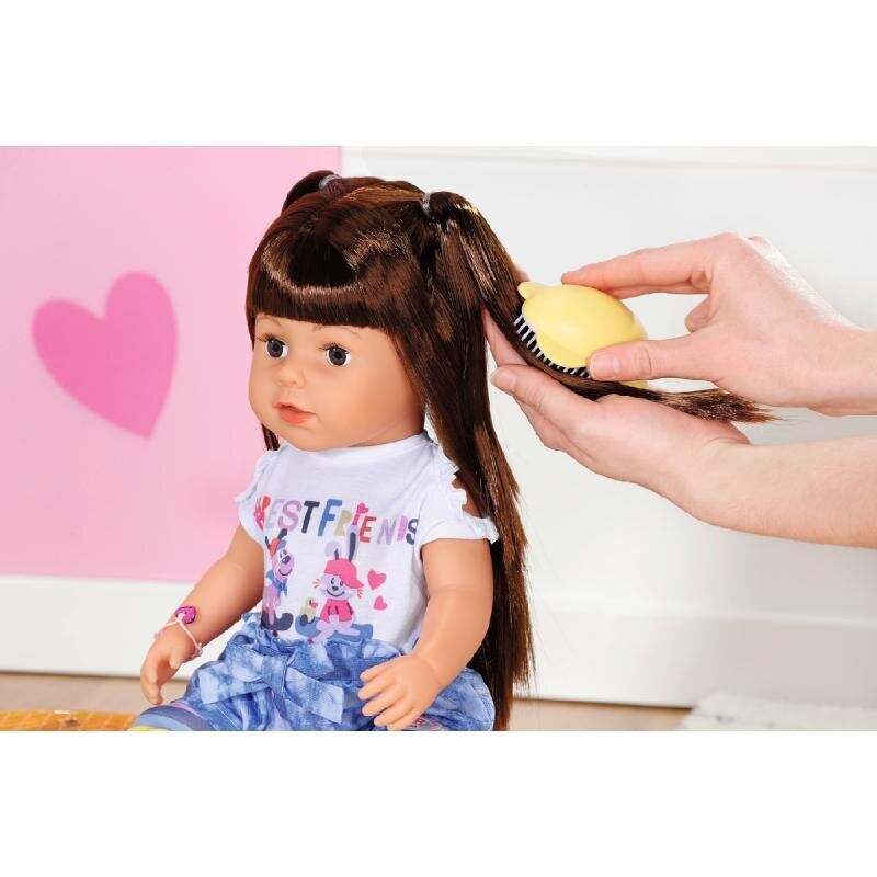 Sesutė brunetė Zapf Baby Born, 43 cm kaina ir informacija | Žaislai mergaitėms | pigu.lt