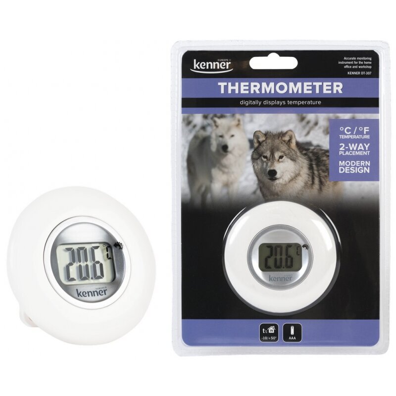 Skaitmeninis vidaus termometras Kenner DT-307 kaina ir informacija | Meteorologinės stotelės, termometrai | pigu.lt