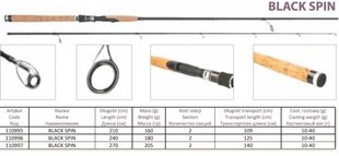 Spiningas, 270 cm, 10x40 g kaina ir informacija | Meškerės, meškerių laikikliai, stovai | pigu.lt