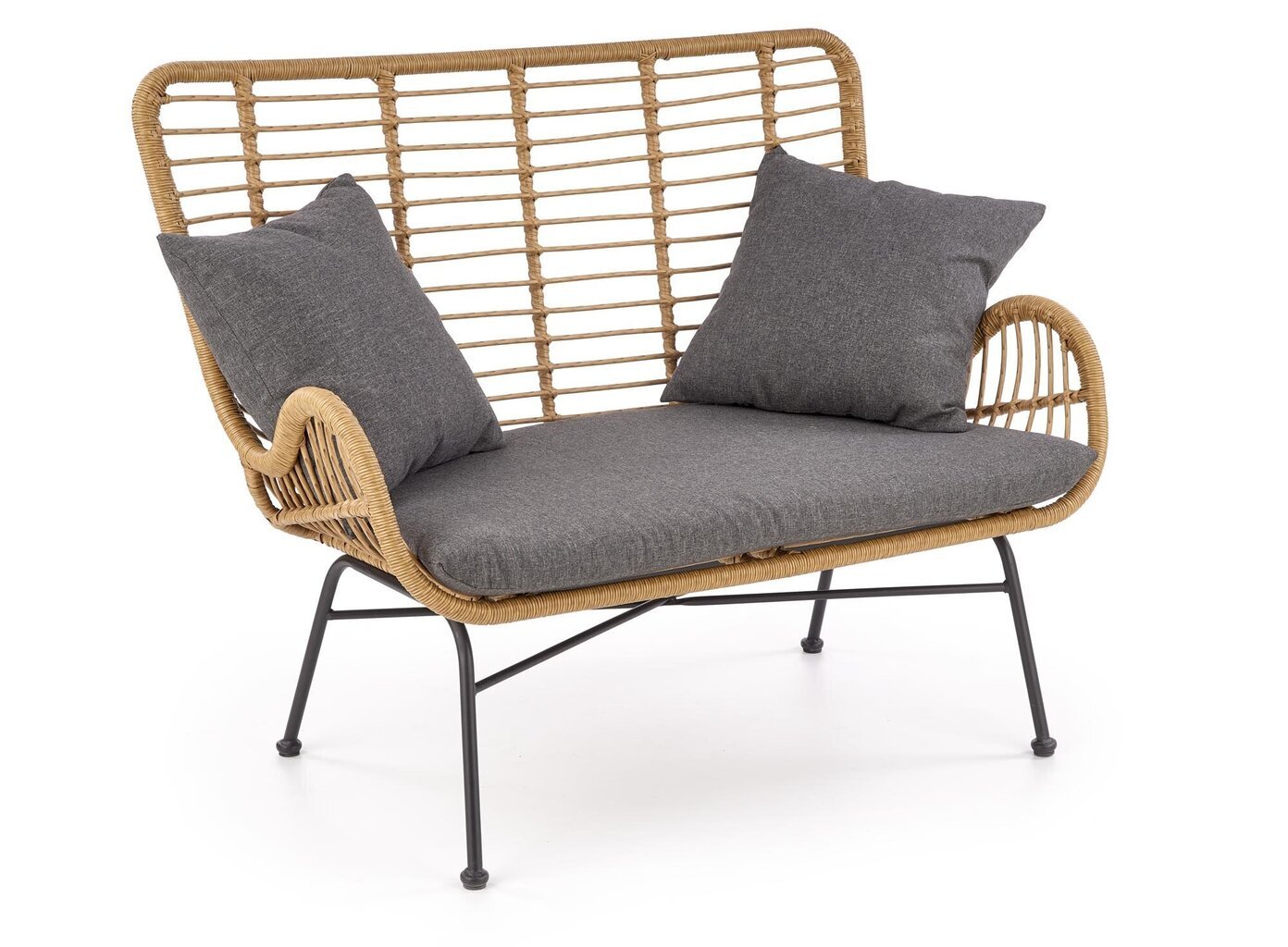 Sofa Halmar Ikaro XL, ruda/pilka kaina ir informacija | Lauko kėdės, foteliai, pufai | pigu.lt
