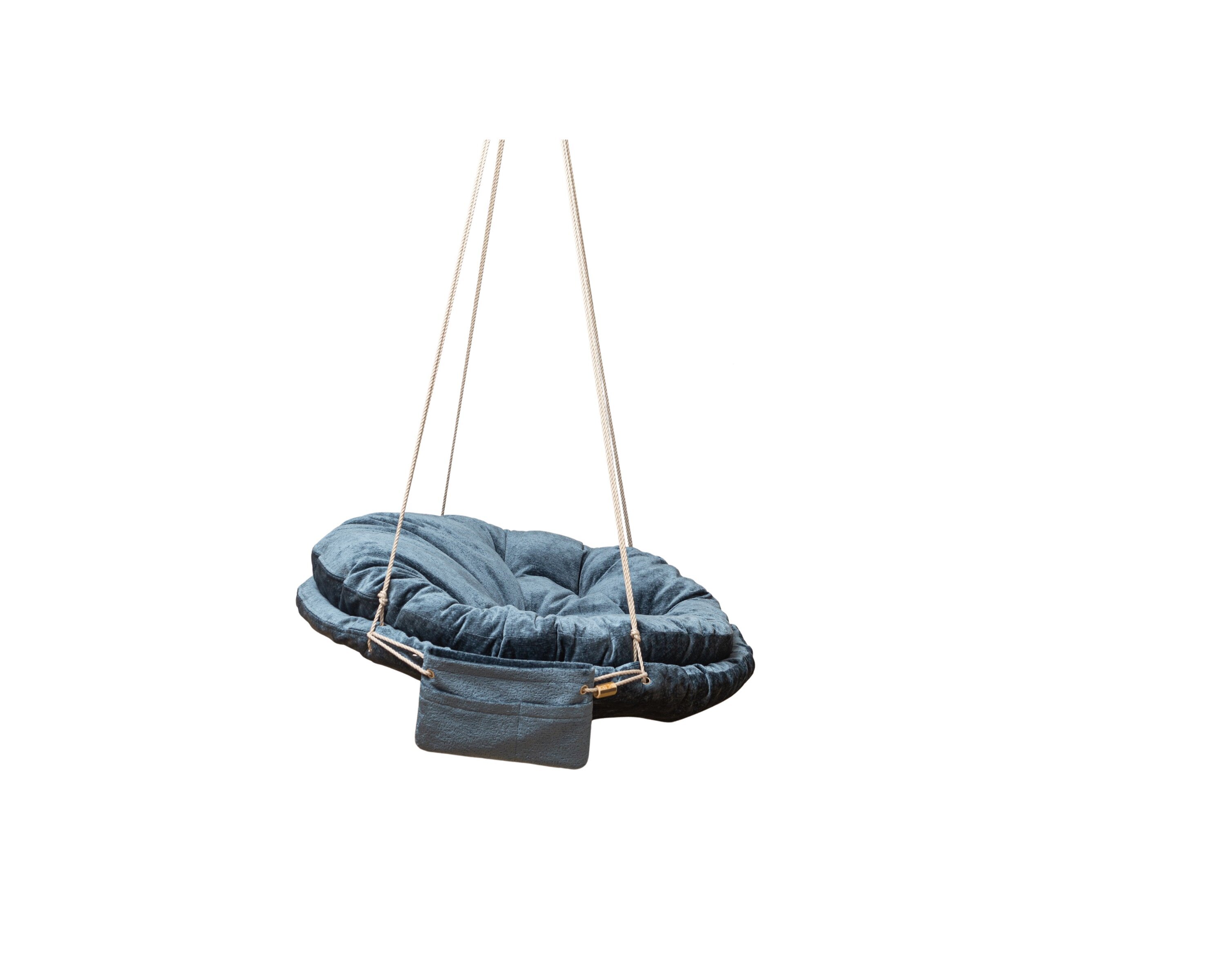 Pakabinamas krėslas Kybo, 118 cm melsvas kaina | pigu.lt