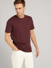 Мужская футболка Tom Tailor 1029223*28444, бордовая/белая цена и информация | Мужские футболки | pigu.lt