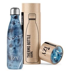 Termo gertuvė IZY Bottle, 500ml, Marble Blue kaina ir informacija | Termosai, termopuodeliai | pigu.lt