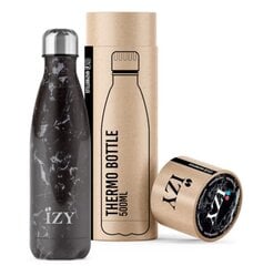 Termo gertuvė IZY Bottle, 500ml, Marble Black kaina ir informacija | Termosai, termopuodeliai | pigu.lt