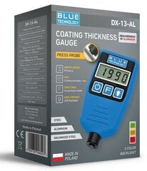 Цифровой измеритель толщины краски / тестер толщины лакокрасочного покрытия DX-13-AL цена и информация | Blue Technology Сантехника, ремонт, вентиляция | pigu.lt