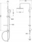 Dušo sistema su termostatiniu maišytuvu Mexen Erik Cube 2, Chrome цена и информация | Dušo komplektai ir panelės | pigu.lt