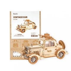 Konstruktorius Robotime Vintage Car, 3D dėlionė kaina ir informacija | Konstruktoriai ir kaladėlės | pigu.lt