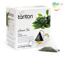 Ceilono žalioji arbata piramidiniuose maišeliuose, TARLTON Whole Leaf Green tea, Pyramid, 2gx20 kaina ir informacija | Arbata | pigu.lt