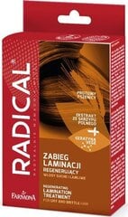 Atkuriamoji laminavimo procedūra sausiems ir lūžinėjantiems plaukams Farmona Radical kaina ir informacija | Priemonės plaukų stiprinimui | pigu.lt