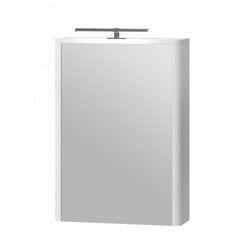 Шкаф подвесной с зеркалом Livorno LVRMC-50, белый цена и информация | Шкафчики для ванной | pigu.lt