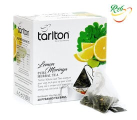 Viso lapo žolelių arbata LEMON MORINGA, Tarlton Whole Leaf Herbal tea, Pyramid, 2gx20 kaina ir informacija | Arbata | pigu.lt