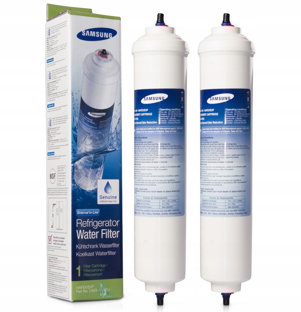 2 vandens filtrai šaldytuvui Samsung DA29-10105J HAFEX/EXP цена и информация | Vandens filtrai, valymo įrenginiai | pigu.lt