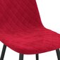 Valgomojo kėdės, 2vnt., raudonojo vyno spalvos kaina ir informacija | Virtuvės ir valgomojo kėdės | pigu.lt