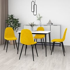 Valgomojo kėdės, 4vnt., geltonos spalvos kaina ir informacija | Virtuvės ir valgomojo kėdės | pigu.lt