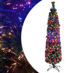 VidaXL dirbtinė siaura kalėdų eglutė su stovu, 120cm, optinis pluoštas цена и информация | Искусственные елки | pigu.lt