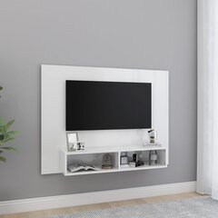 Sieninė TV spintelė, 120x23,5x90 cm, balta цена и информация | Тумбы под телевизор | pigu.lt