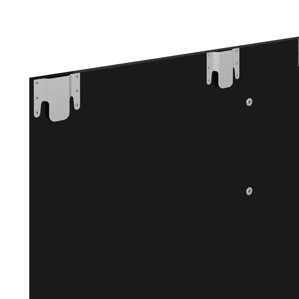 Sieninė TV spintelė, 120x23,5x90 cm, juoda kaina ir informacija | TV staliukai | pigu.lt