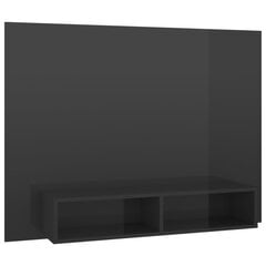 Sieninė TV spintelė, 120x23,5x90 cm, pilka цена и информация | Тумбы под телевизор | pigu.lt