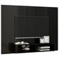 Sieninė TV spintelė, 135x23,5x90 cm, juoda kaina ir informacija | TV staliukai | pigu.lt