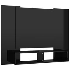 Sieninė TV spintelė, 120x23,5x90 cm, juoda цена и информация | Тумбы под телевизор | pigu.lt