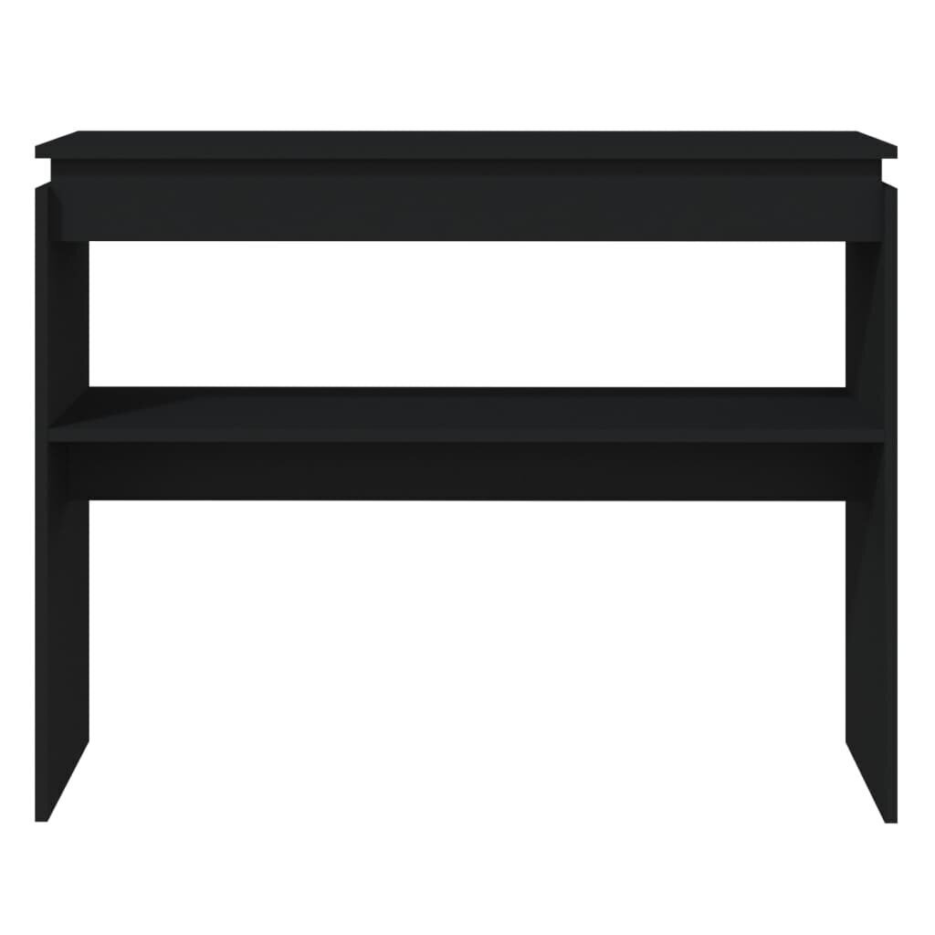Konsolinis staliukas, 102x30x80cm, juodas цена и информация | Kavos staliukai | pigu.lt
