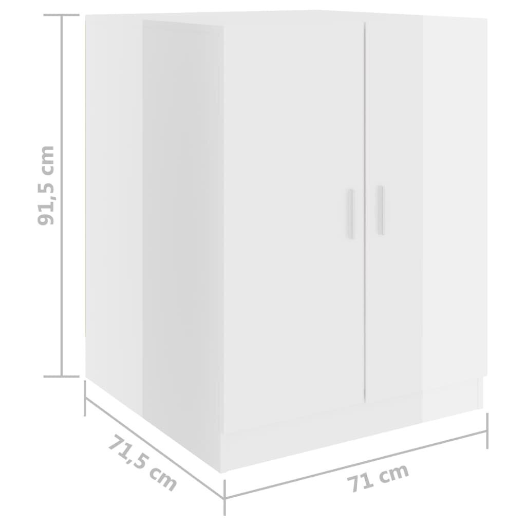 Skalbimo mašinos spintelė, 71x71,5x91,5 cm, balta kaina ir informacija | Vonios spintelės | pigu.lt