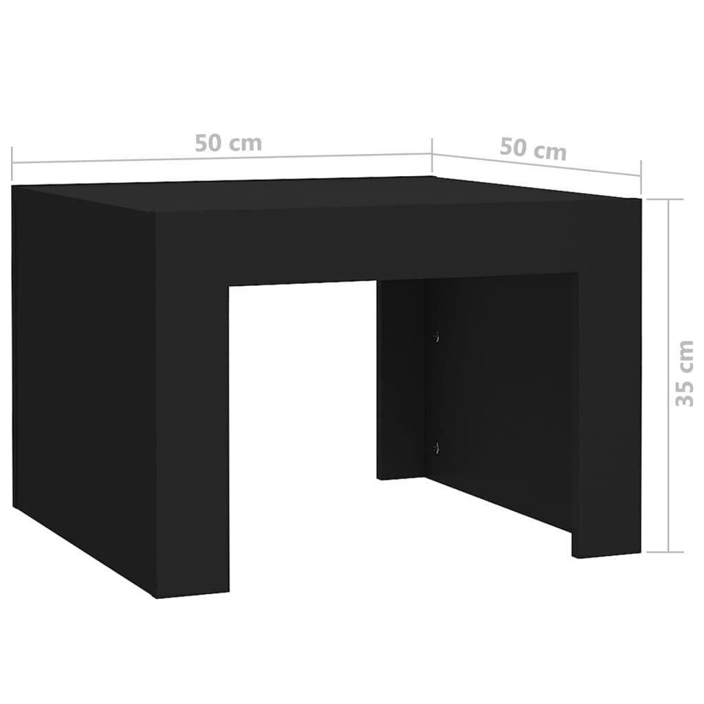 Kavos staliukas, 50x50x35cm, juodos spalvos цена и информация | Kavos staliukai | pigu.lt