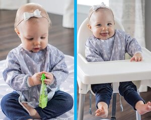 Детский слюнявчик-передник Baby Planet с длинными рукавами и карманом 6-24 месяца цена и информация | Слюнявчики | pigu.lt
