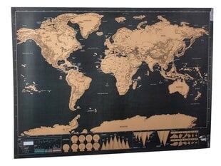 Pasaulio žemėlapis keliautojui 82 x 59 cm kaina ir informacija | Interjero detalės | pigu.lt