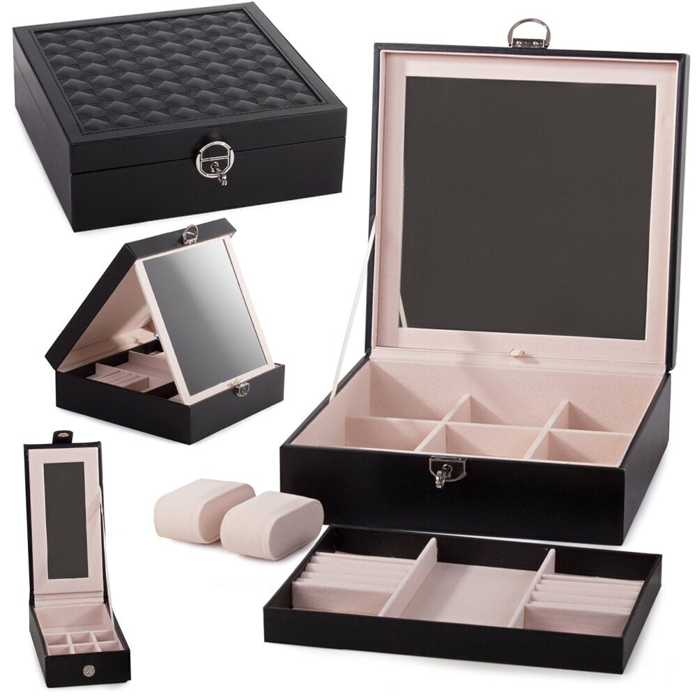 Papuošalų dėžutė, laikrodžių dėžutė, organizatorius kaina ir informacija | Interjero detalės | pigu.lt