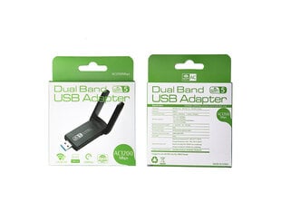 Tinklo plokštė wifi usb adapteris 1200mbps dvigubas kaina ir informacija | Adapteriai, USB šakotuvai | pigu.lt