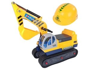 Большой экскаватор и строительный шлем желтый цена и информация | Игрушки для мальчиков | pigu.lt