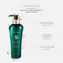 Rinkinys plaukų bei kūno priežiūrai T-LAB Professional Natural Lifting: šampūnas, 300 ml + kaukė, 300 ml + kūno prausiklis, 300 ml + kūno kremas, 300 ml kaina ir informacija | Priemonės plaukų stiprinimui | pigu.lt