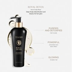 Rinkinys plaukų bei kūno priežiūrai T-LAB Professional Royal Detox Duo Shampoo – detoksikuojantis šampūnas 300ml + Treatment – detoksikuojantis kondicionierius-kaukė 300ml + Absolute Wash – prabangus kūno prausiklis 300ml + Absolute Cream – prabangus kūno kaina ir informacija | Priemonės plaukų stiprinimui | pigu.lt