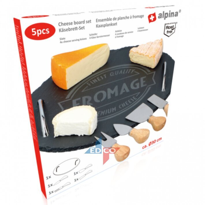 Alpina sūrio serviravimo rinkinys, Ø 30 cm kaina ir informacija | Indai, lėkštės, pietų servizai | pigu.lt