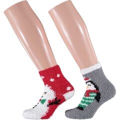 Kalėdinės frotinės kojinės vaikams Merry Christmas, 2 poros kaina ir informacija | Žiemos drabužiai vaikams | pigu.lt
