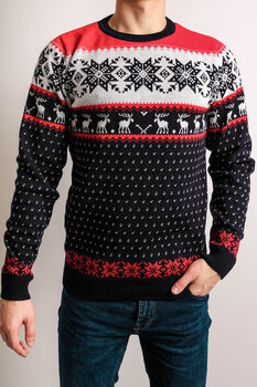Kalėdinis megztinis vyrams R756 kaina ir informacija | Megztiniai vyrams | pigu.lt