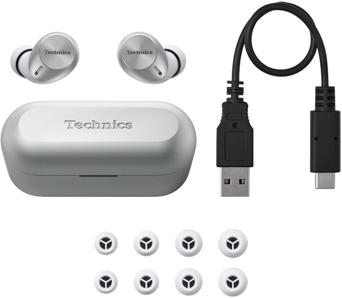 Technics EAH-AZ40E-S Premium Bluetooth True Wireless Silver Argent цена и информация | Ausinės | pigu.lt