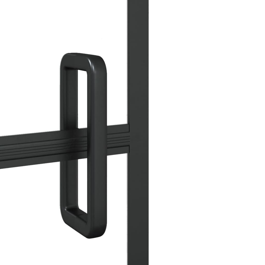 Dušo pertvara, juodos spalvos, 80x140cm, ESG kaina ir informacija | Dušo durys ir sienelės | pigu.lt