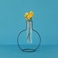 Metalinė vaza stikliniu cilindru Silhouette 19cm kaina ir informacija | Vazos | pigu.lt