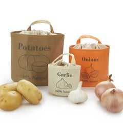 Набор хлопчатобумажных пакетов для овощей Veggies 3шт. цена и информация | Посуда для хранения еды | pigu.lt