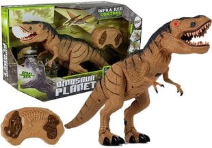 Nuotoliniu būdu valdomas dinozauras Lean Toys Tyrannosaurus Rex, rudas kaina ir informacija | Žaislai berniukams | pigu.lt