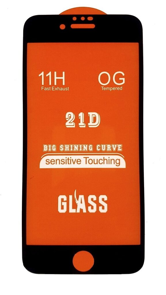 Hallo Full Face 21D Tempered Glass Apsauginis stiklas su rėmeliu Apple iPhone 6 / 6s цена и информация | Apsauginės plėvelės telefonams | pigu.lt