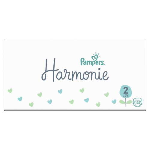 Sauskelnės Pampers Harmonie, 2 Dydis, 4-8 kg, 132 vnt. цена и информация | Sauskelnės | pigu.lt