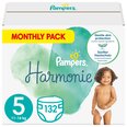 Sauskelnės Pampers Harmonie Monthly Pack, 5 dydis, 11-16 kg, 132 vnt.