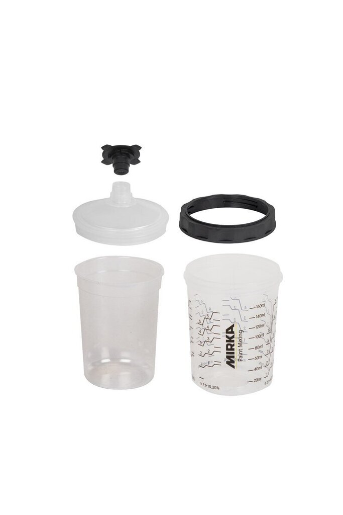 Mirka Paint Cup System 180ml, filtro dangtelis 125µm, 50 / vnt kaina ir informacija | Mechaniniai įrankiai | pigu.lt