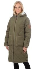 Luhta moteriškas žieminis paltas, alyvuogių spalvos kaina ir informacija | Paltai moterims | pigu.lt