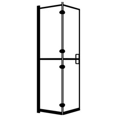 Sulankstoma dušo pertvara, 100x140 cm kaina ir informacija | Dušo durys ir sienelės | pigu.lt