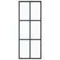Stumdomos durys, juodos, 76x205cm, ESG stiklas ir aliuminis цена и информация | Vidaus durys | pigu.lt